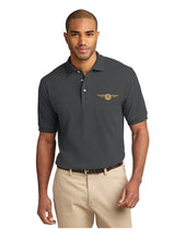 Load image into Gallery viewer, Grey polo shirt with aircrew wings logo