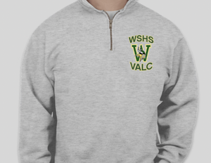 1/4 zip cadet collar sweatshirt